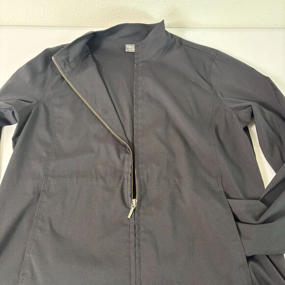 Additions by Chicos Jacket Size M 1 Black Full Zip Pockets Long Sleeve Stretch - Picture 7 of 10